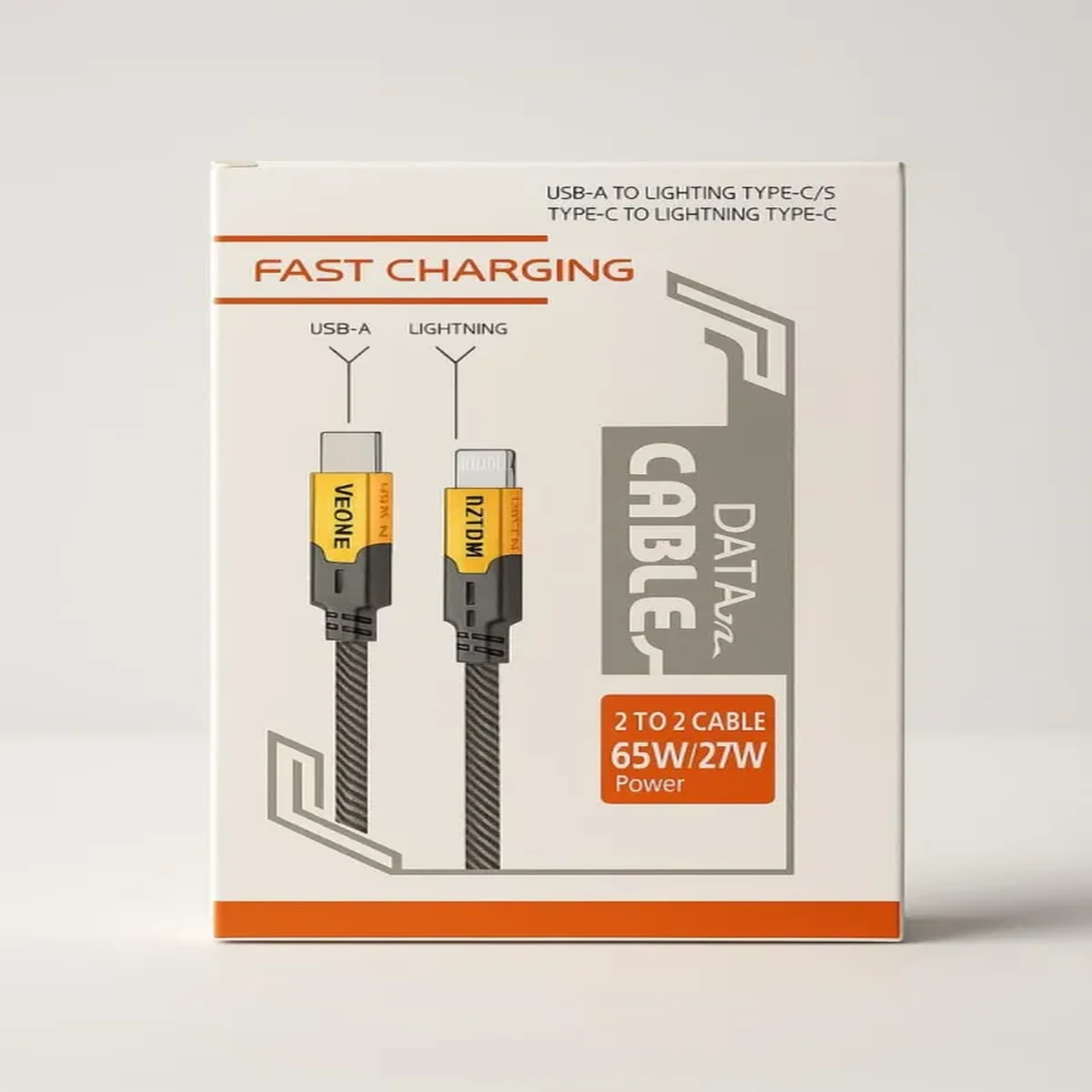 Rastic Fast Charging Data Cable (USB-A / Type-C to Lightning / Type-C)